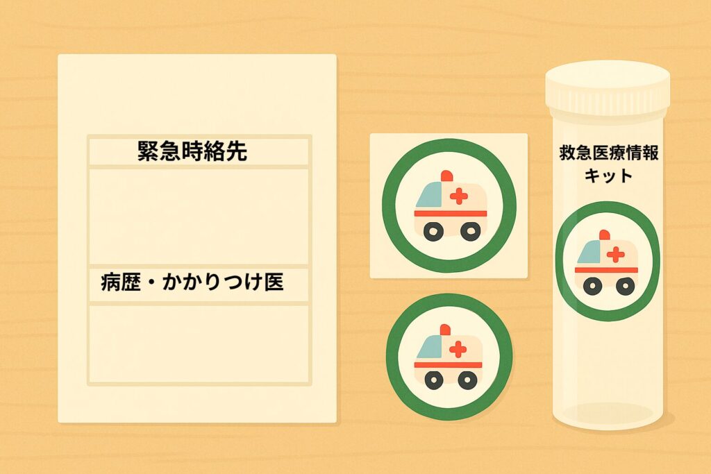 高齢の親を守るための救急医療情報キット内容一式の画像